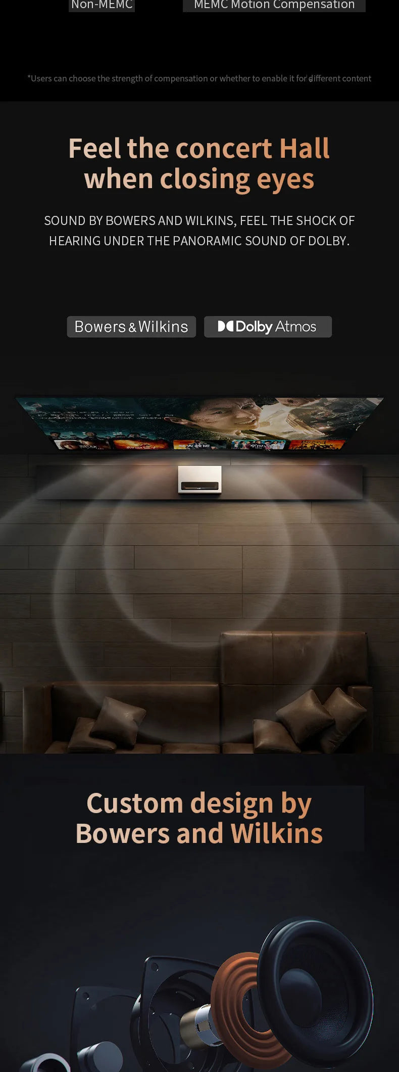 Vidéoprojecteur laser Formovie Theater – 4K UHD, 1800 lumens, ultra courte portée, smart TV