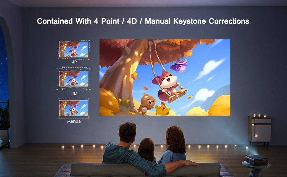 Vidéoprojecteur WiMiUS – Full HD 1080p, 4K support, WiFi 6, Bluetooth 5.2, auto focus, 600 lumens