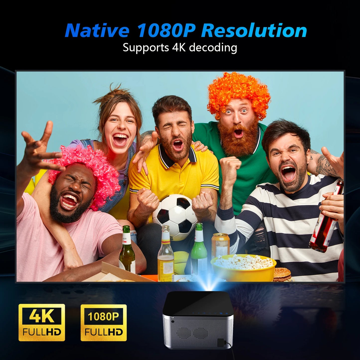 Vidéoprojecteur Magcubic HY350 Pro – Full HD 1080p, 4K support, 580 lumens, Android 11, auto focus, WiFi 6