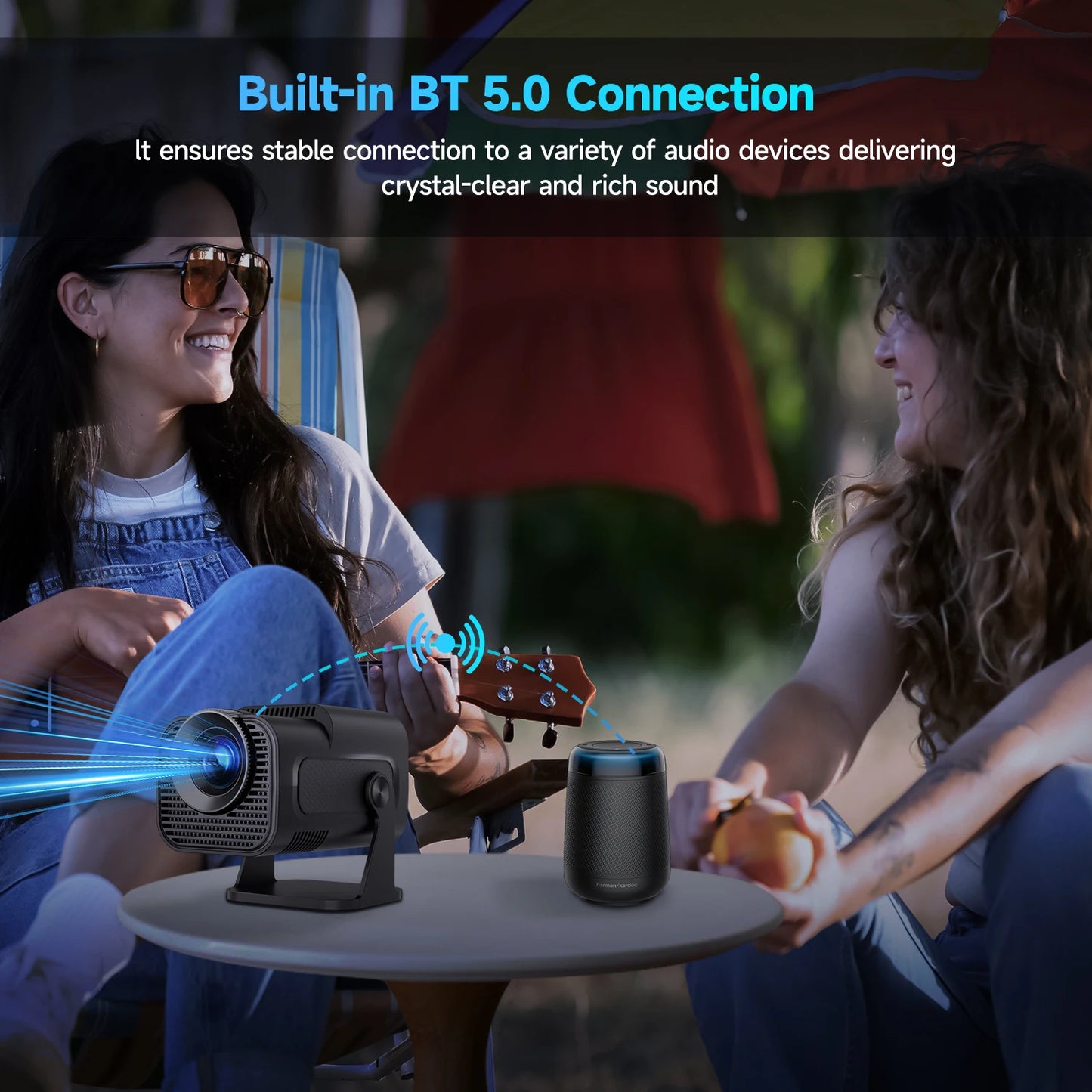 Vidéoprojecteur portable Magcubic HY320 – HD 720p, 4K support, 300 lumens, Android 11, WiFi 6, Bluetooth
