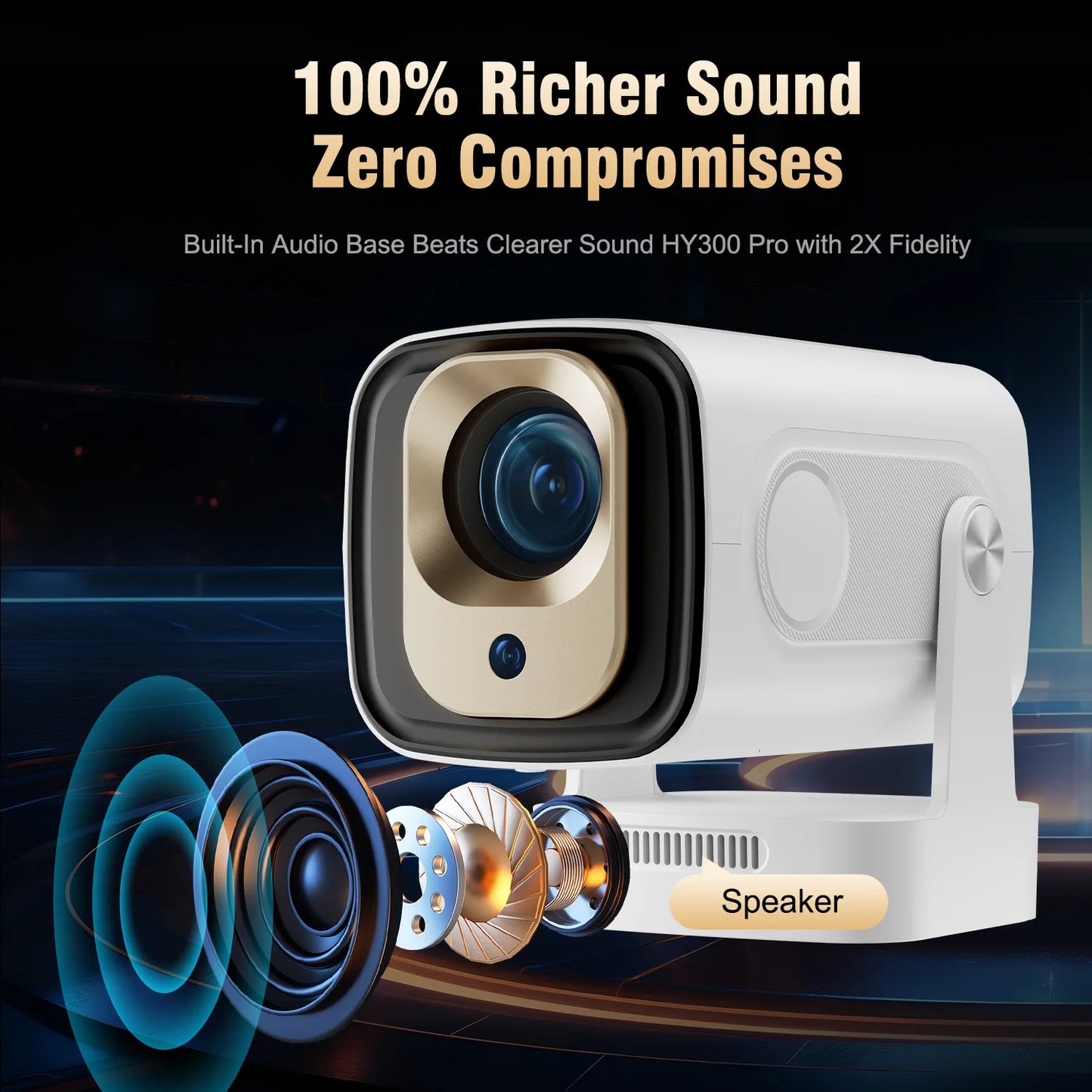 Vidéoprojecteur mini Magcubic HY310 – Full HD 1080p, 4K support, 330 lumens, Android 11, auto focus
