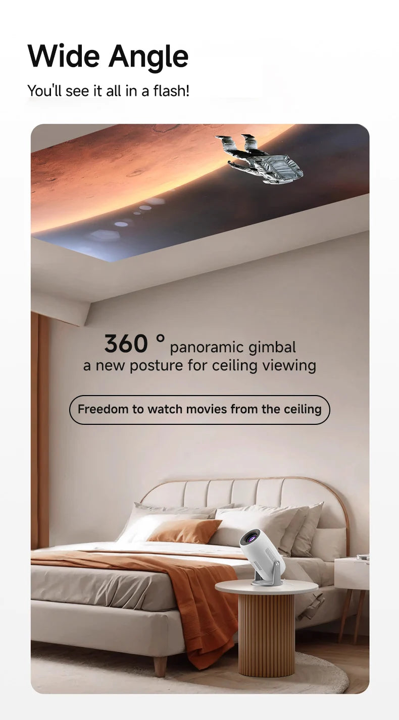 Vidéoprojecteur portable Lenovo Xiaoxin 100M – Full HD 1080p, 4K support, 10 000 lumens, Android 12, auto focus