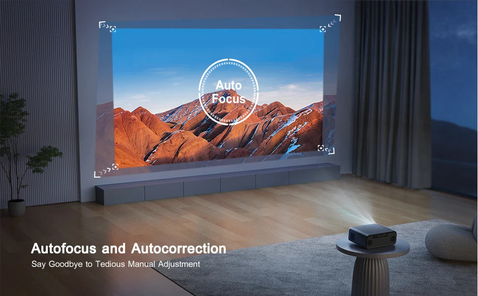 Vidéoprojecteur WiMiUS – Full HD 1080p, 4K support, WiFi 6, Bluetooth 5.2, auto focus, 600 lumens