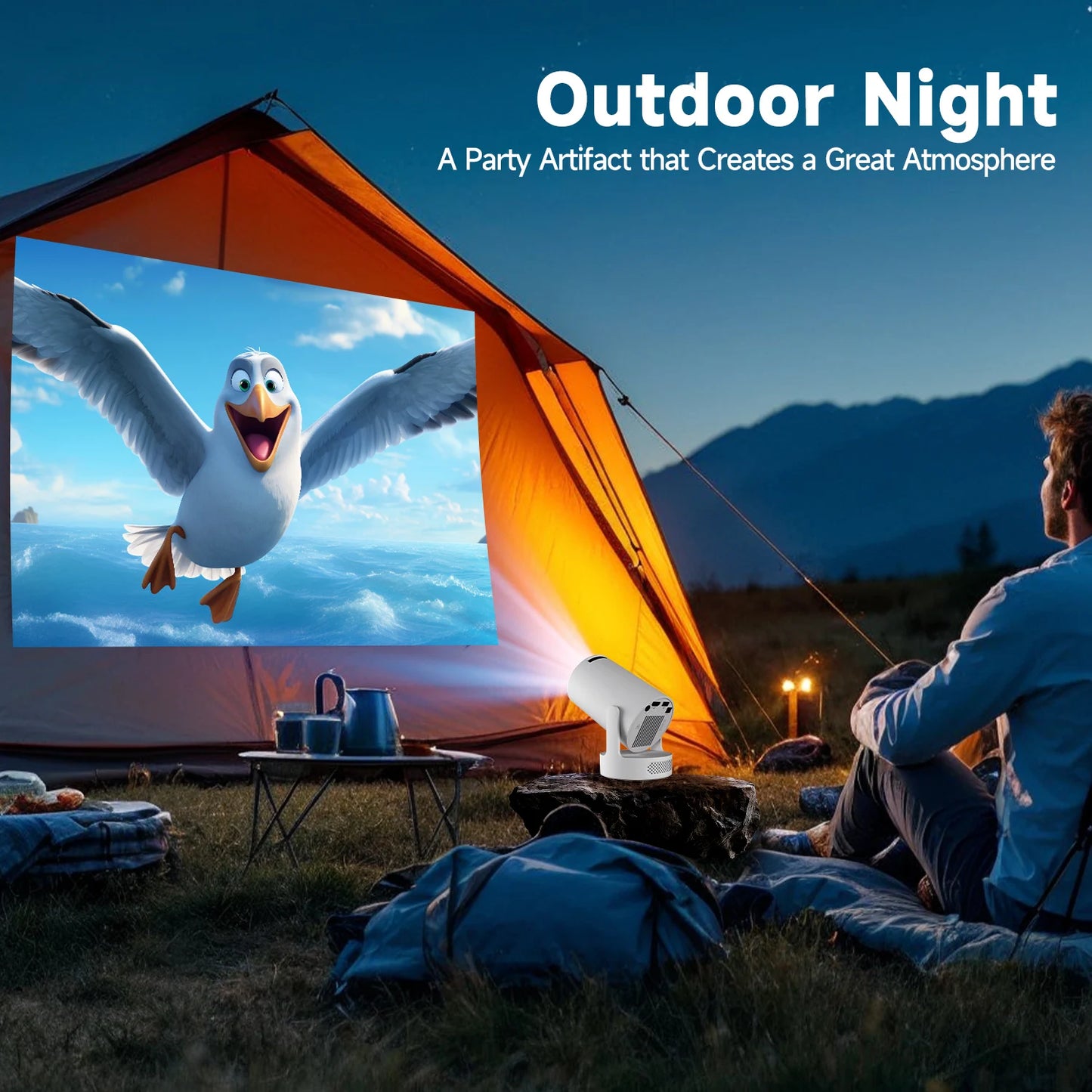 Vidéoprojecteur portable Magcubic HY300 Pro+ – HD 720p, 4K support, 260 lumens, Android 11, WiFi 6, Bluetooth