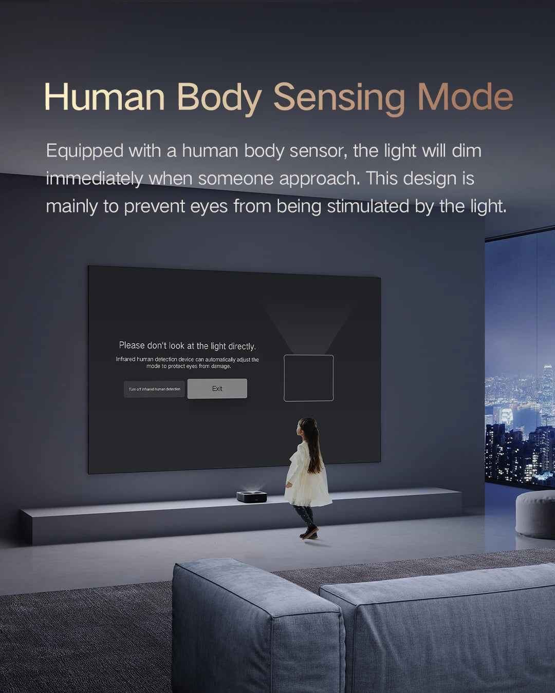 Vidéoprojecteur laser Fengmi R1 Nano – 4K support, 1200 lumens, ultra courte portée, Android TV