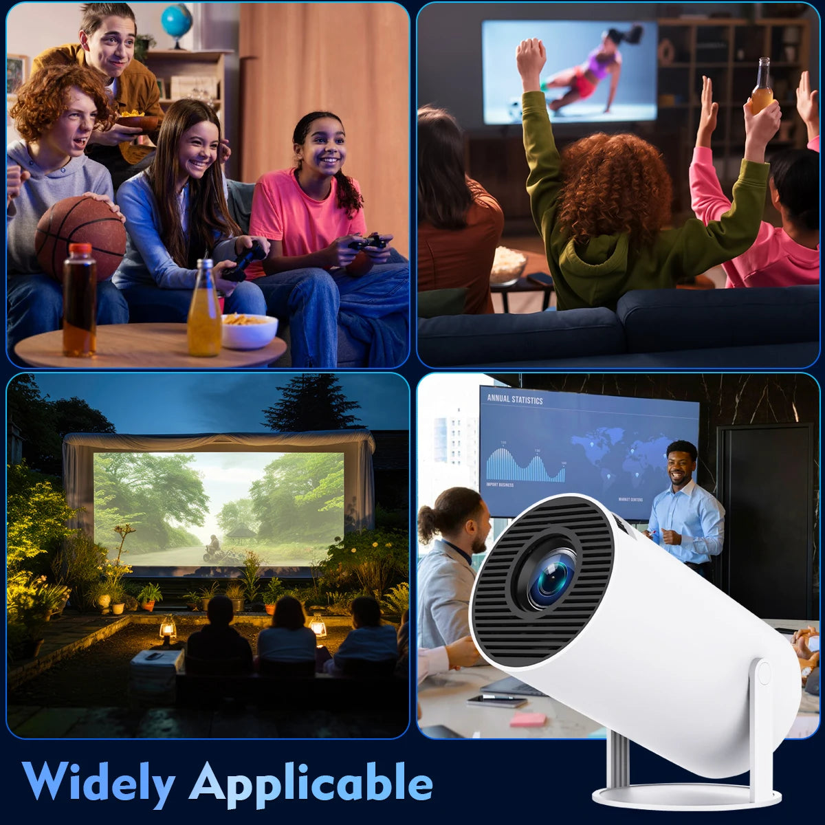 Vidéoprojecteur Magcubic HY300 Pro – HD 720p, 4K support, 260 lumens, Android 11, WiFi 6, Bluetooth