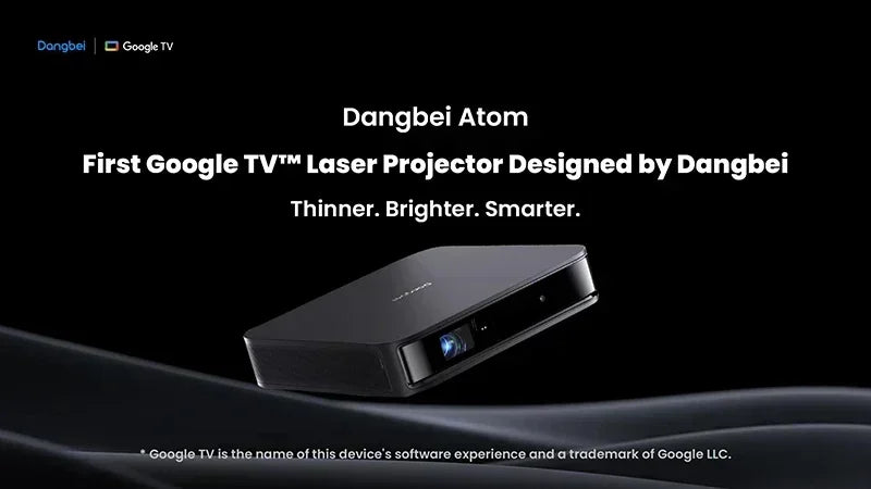 Vidéoprojecteur laser portable Dangbei Atom – Full HD 1080p, 1200 lumens, Google TV, ALPD, Dolby Audio