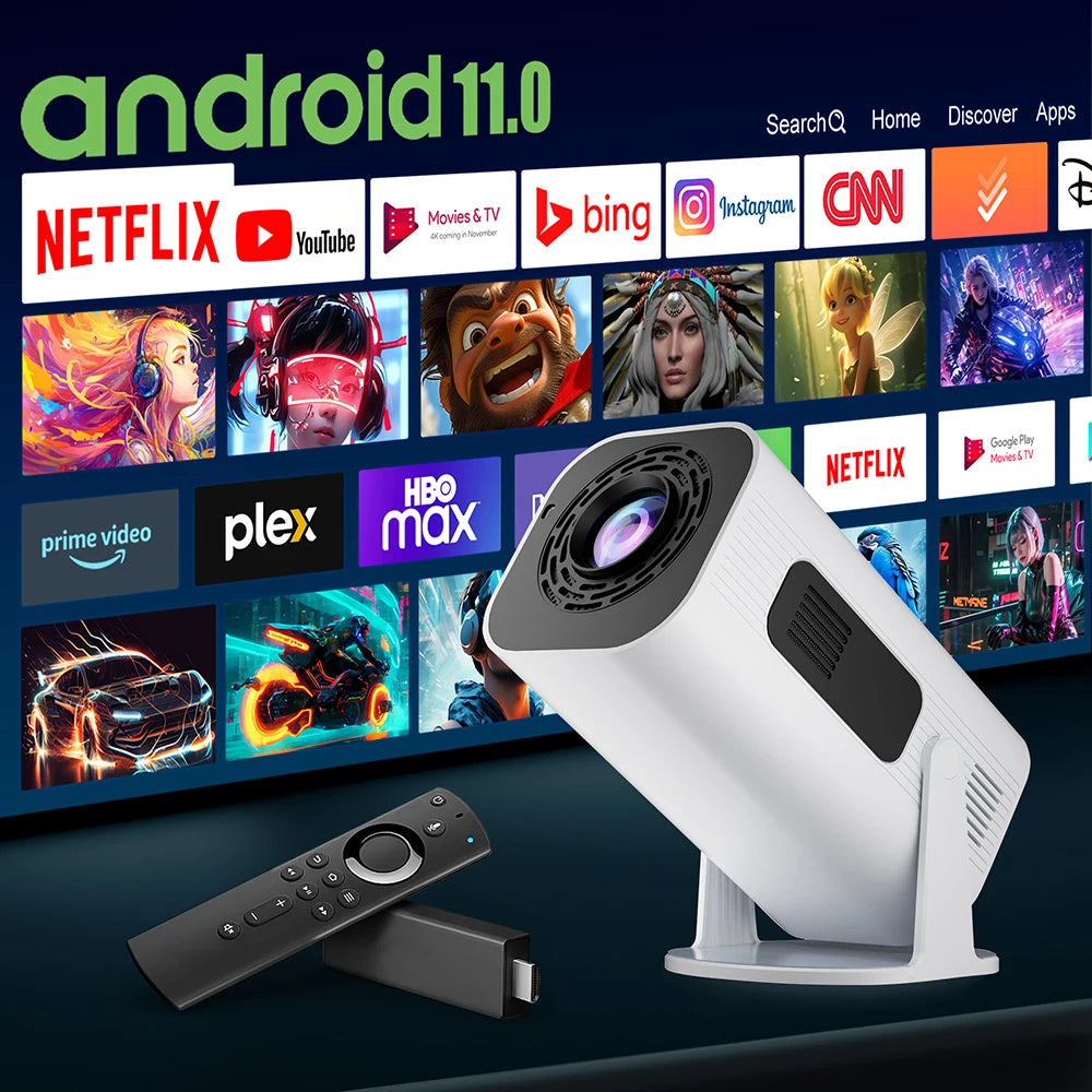 Vidéoprojecteur portable Salange P330W – Full HD 1080p, 4K/8K support, 280 lumens, Android 11, WiFi 6