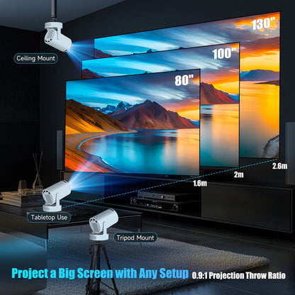 Vidéoprojecteur portable Magcubic HY300 Pro+ – HD 720p, 4K support, 260 lumens, Android 11, WiFi 6, Bluetooth