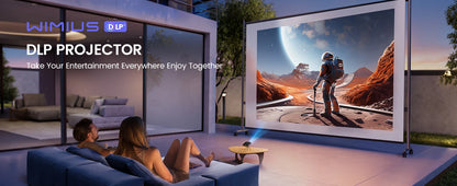Vidéoprojecteur DLP WiMiUS Mini – Full HD 1080p, ultra courte portée, Android 11, rechargeable