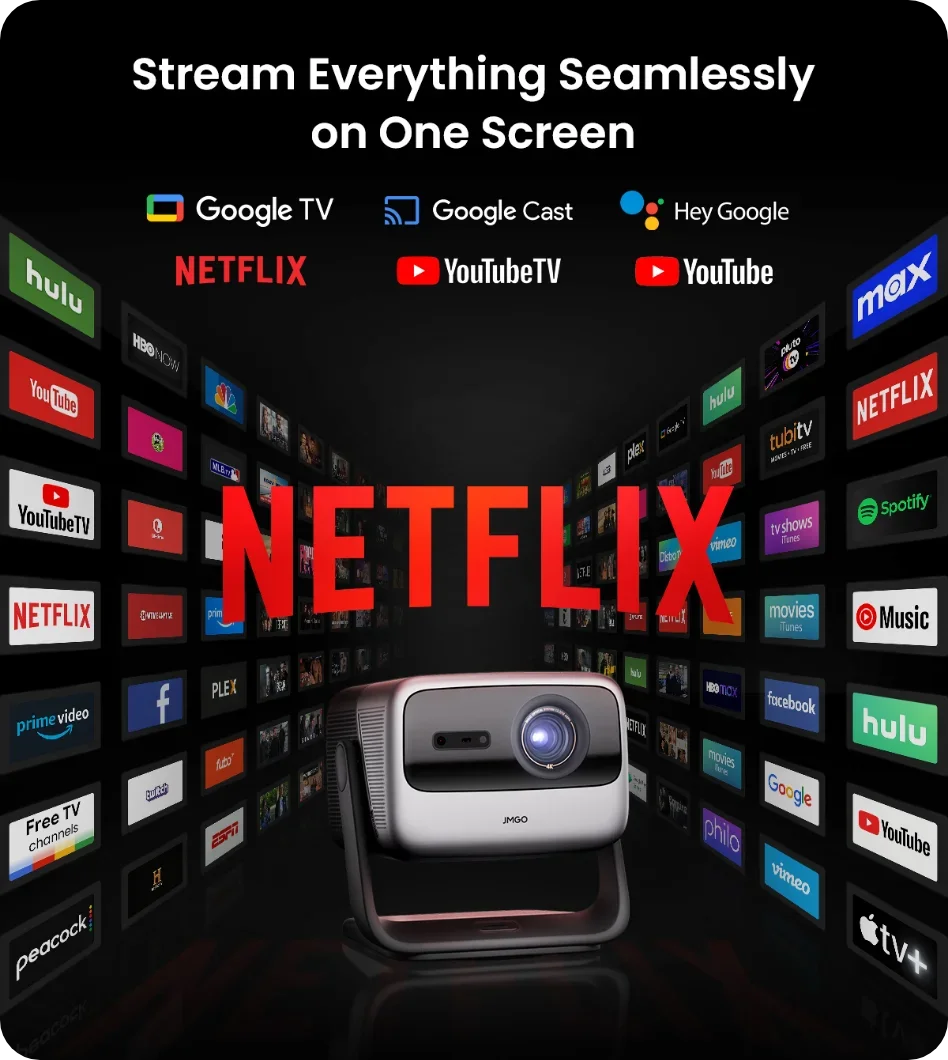 Vidéoprojecteur portable JMGO N1S Ultimate – 4K UHD, 3300 lumens, laser, auto-alignement