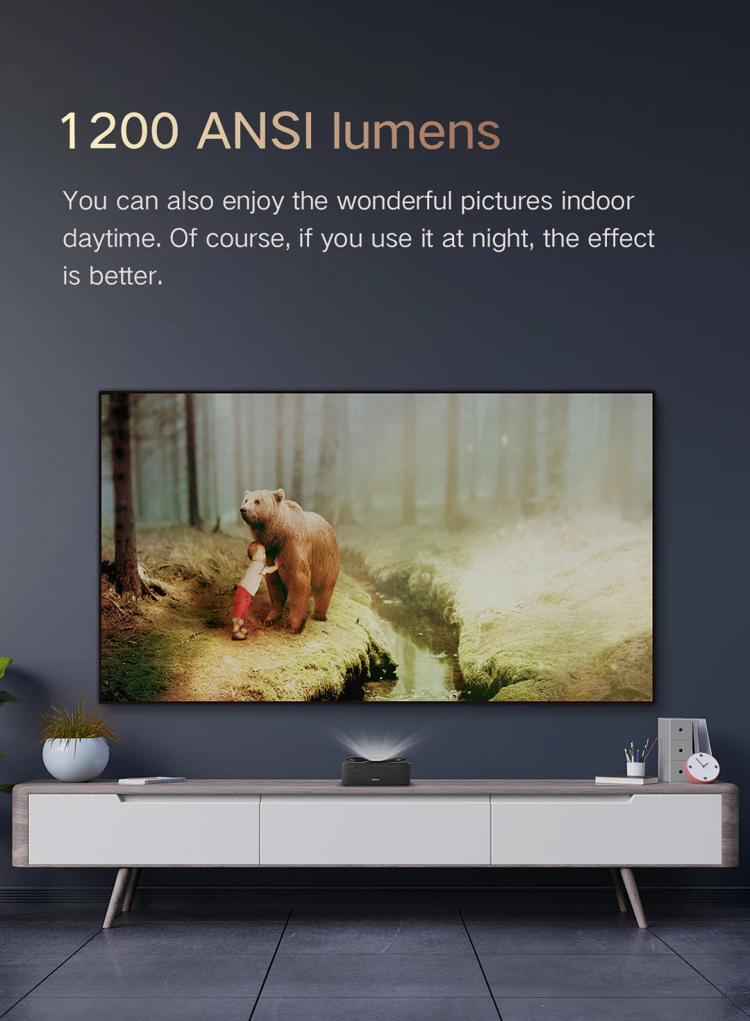 Vidéoprojecteur laser Fengmi R1 Nano – 4K support, 1200 lumens, ultra courte portée, Android TV