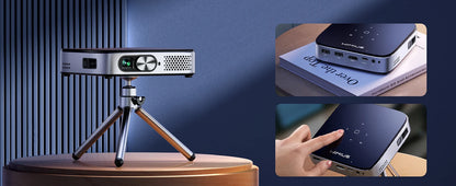 Vidéoprojecteur DLP WiMiUS Mini – Full HD 1080p, ultra courte portée, Android 11, rechargeable