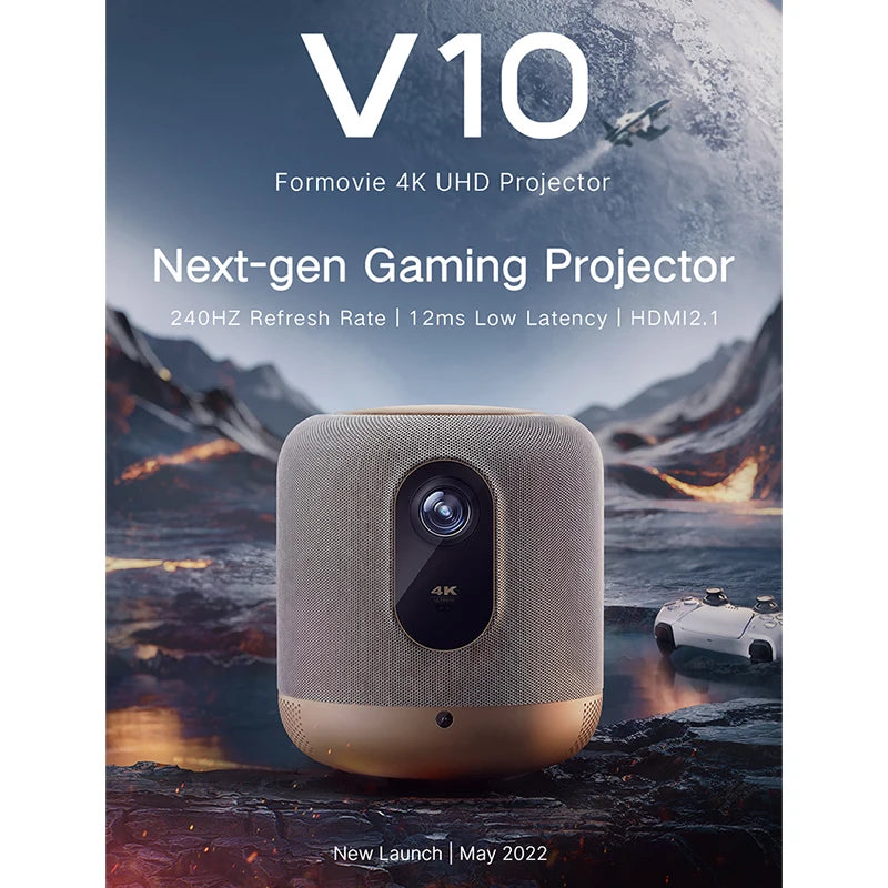 Vidéoprojecteur laser Formovie V10 – 4K, 2500 lumens, HDR, MEMC, smart TV portable