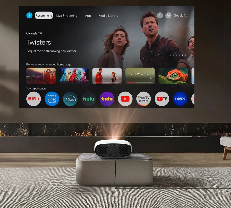 Vidéoprojecteur VEVSHAO A22 – Full HD 1080p, 4K support, 1000 lumens, WiFi, smart TV