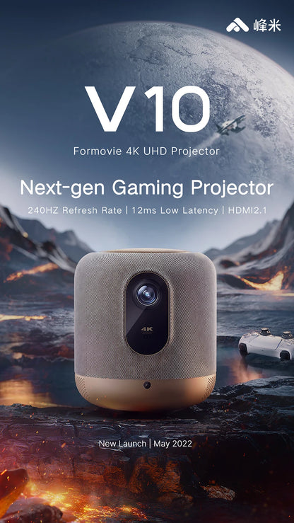 Vidéoprojecteur laser Formovie V10 – 4K, 2500 lumens, HDR, MEMC, smart TV portable