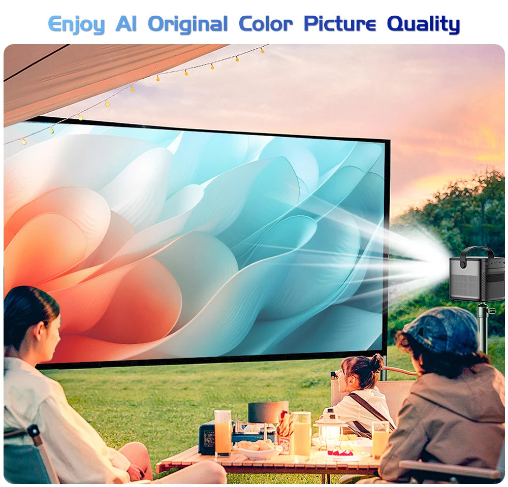 Vidéoprojecteur portable TouYinger G5 – Full HD 1080p, 4K support, DLP, Android, batterie intégrée, 3D