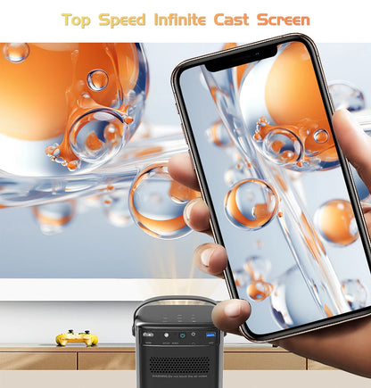 Vidéoprojecteur portable TouYinger G5 – Full HD 1080p, 4K support, DLP, Android, batterie intégrée, 3D