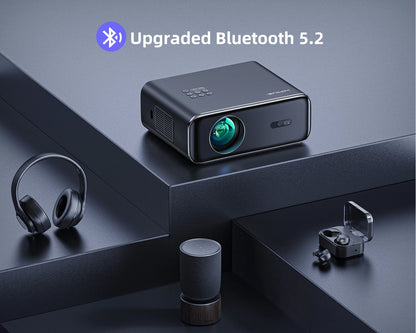 Vidéoprojecteur WiMiUS – Full HD 1080p, 4K support, WiFi 6, Bluetooth 5.2, auto focus, 600 lumens