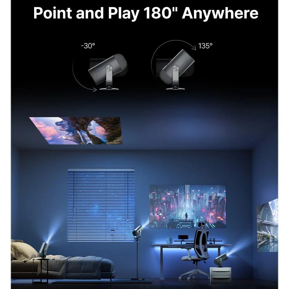 Vidéoprojecteur laser portable Dangbei Freedo – Full HD 1080p, 450 lumens, batterie intégrée, Google TV, WiFi 6, Bluetooth