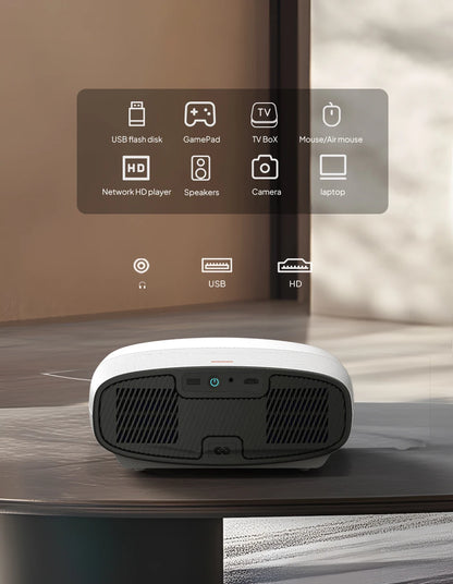 Vidéoprojecteur VEVSHAO A22 – Full HD 1080p, 4K support, 1000 lumens, WiFi, smart TV