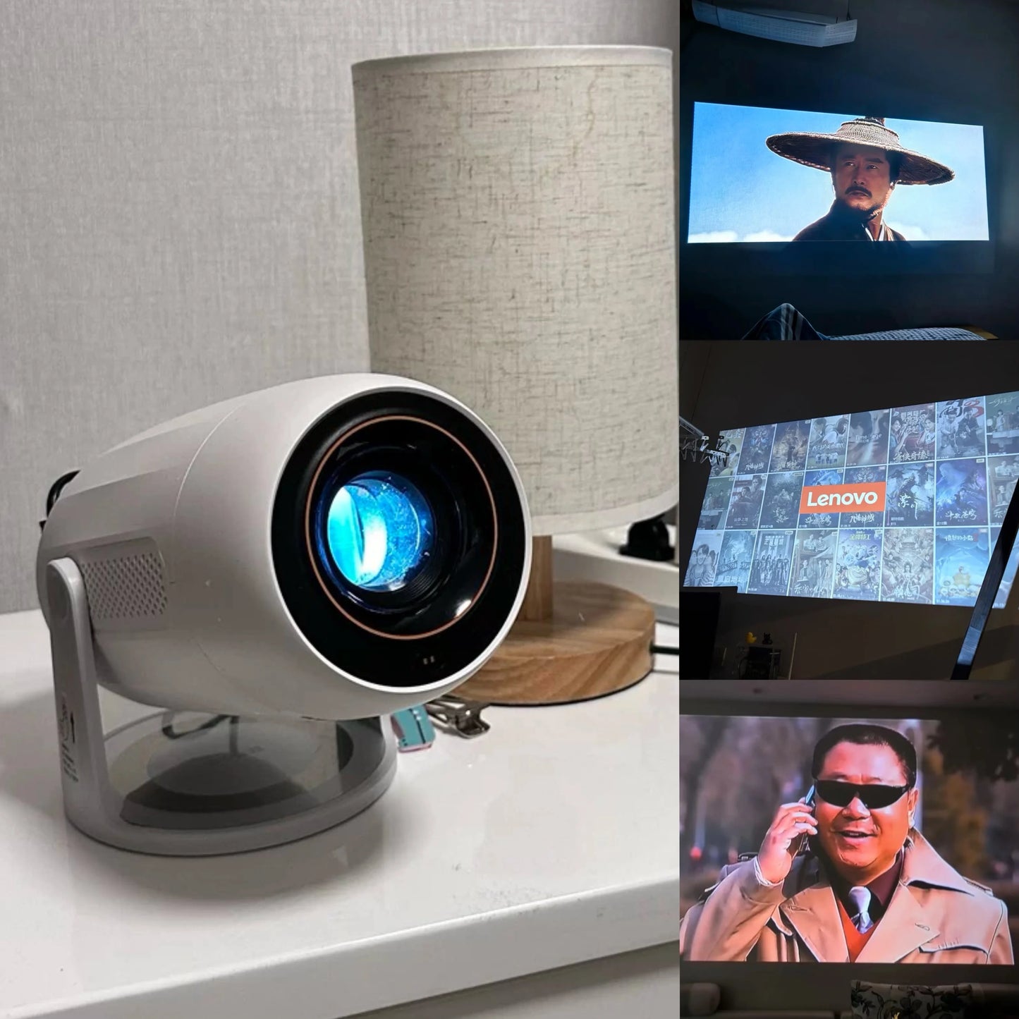 Vidéoprojecteur portable Lenovo Xiaoxin 100M – Full HD 1080p, 4K support, 10 000 lumens, Android 12, auto focus