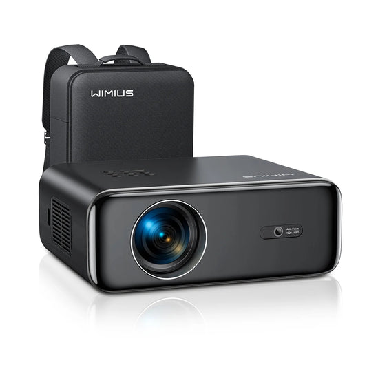 Vidéoprojecteur WiMiUS – Full HD 1080p, 4K support, WiFi 6, Bluetooth 5.2, auto focus, 600 lumens