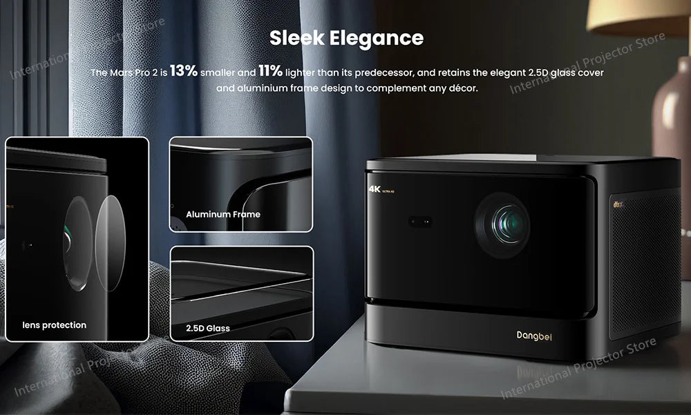 Vidéoprojecteur laser Dangbei Mars Pro 2 – 4K, 2450 lumens, Netflix intégré, smart TV