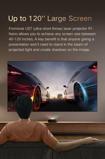 Vidéoprojecteur laser Fengmi R1 Nano – 4K support, 1200 lumens, ultra courte portée, Android TV