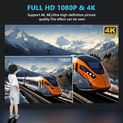 Vidéoprojecteur LED XIWBSY 2025 – 4K support, 30 000 lumens, auto focus, WiFi 6, Bluetooth, portable