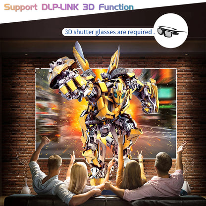 Vidéoprojecteur portable TouYinger G5 – Full HD 1080p, 4K support, DLP, Android, batterie intégrée, 3D