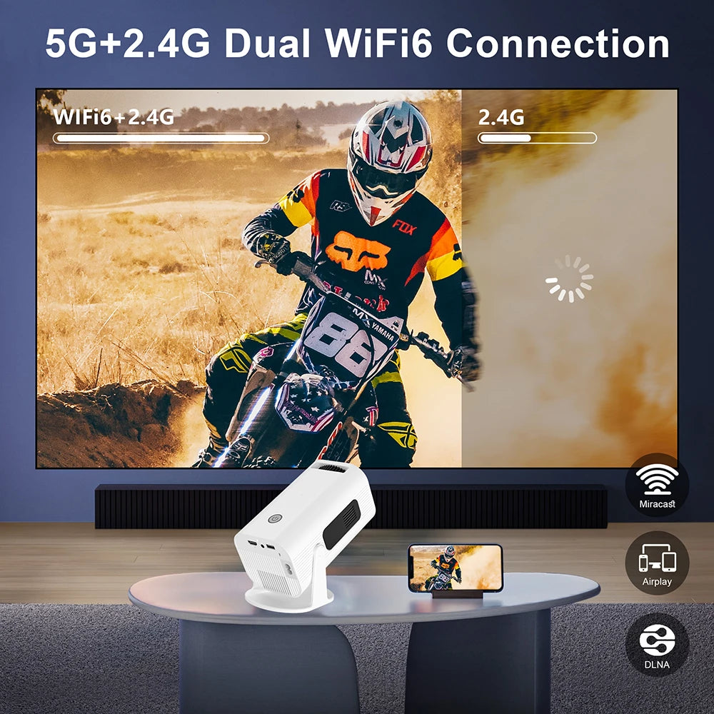 Vidéoprojecteur portable Salange P330W – Full HD 1080p, 4K/8K support, 280 lumens, Android 11, WiFi 6