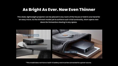 Vidéoprojecteur laser portable Dangbei Atom – Full HD 1080p, 1200 lumens, Google TV, ALPD, Dolby Audio