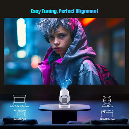 Vidéoprojecteur portable Magcubic HY300 Pro+ – HD 720p, 4K support, 260 lumens, Android 11, WiFi 6, Bluetooth