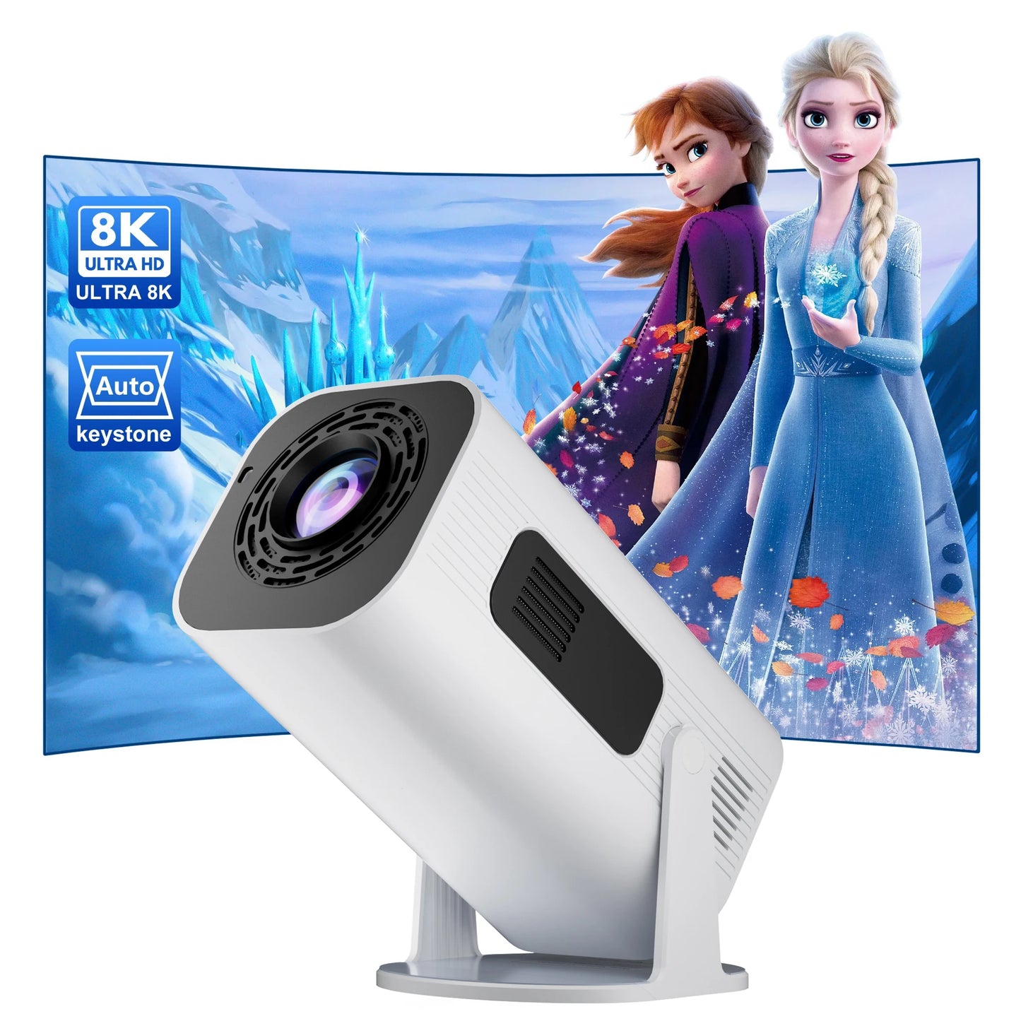 Vidéoprojecteur portable Salange P330W – Full HD 1080p, 4K/8K support, 280 lumens, Android 11, WiFi 6