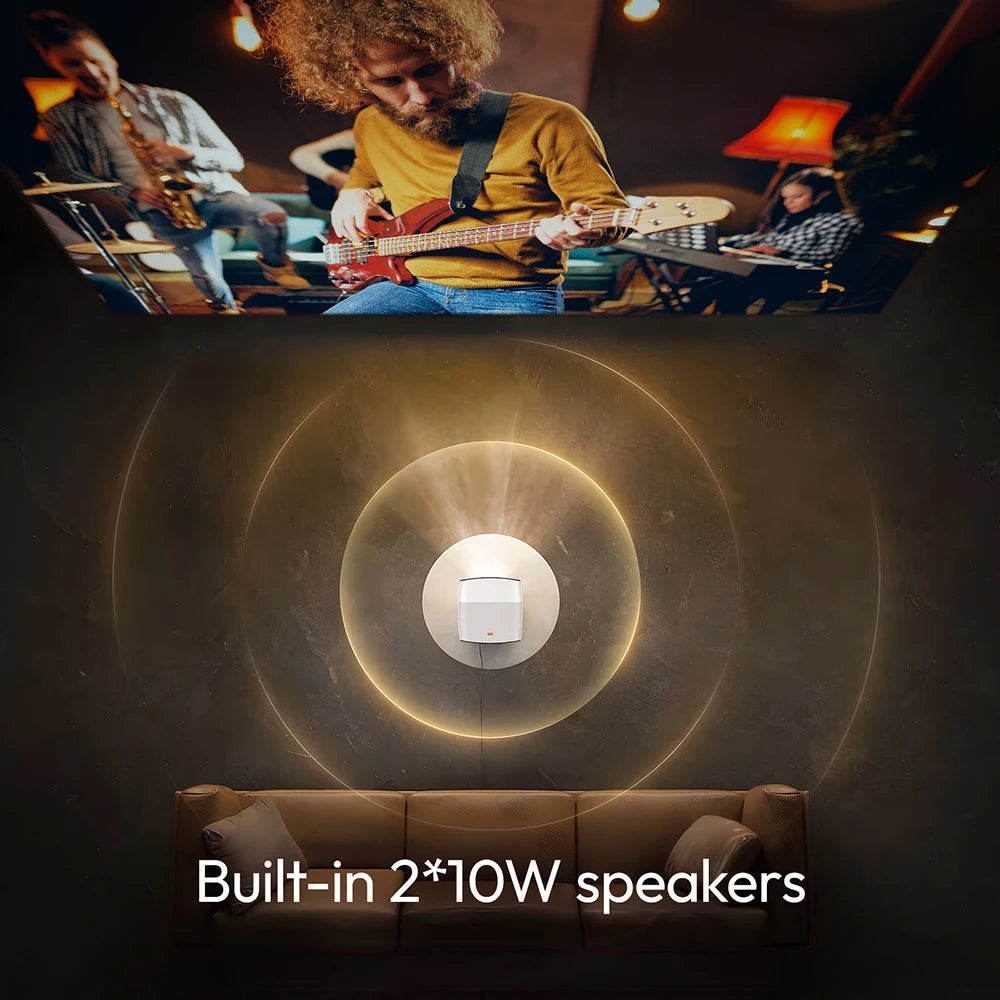 Vidéoprojecteur VEVSHAO A22 – Full HD 1080p, 4K support, 1000 lumens, WiFi, smart TV