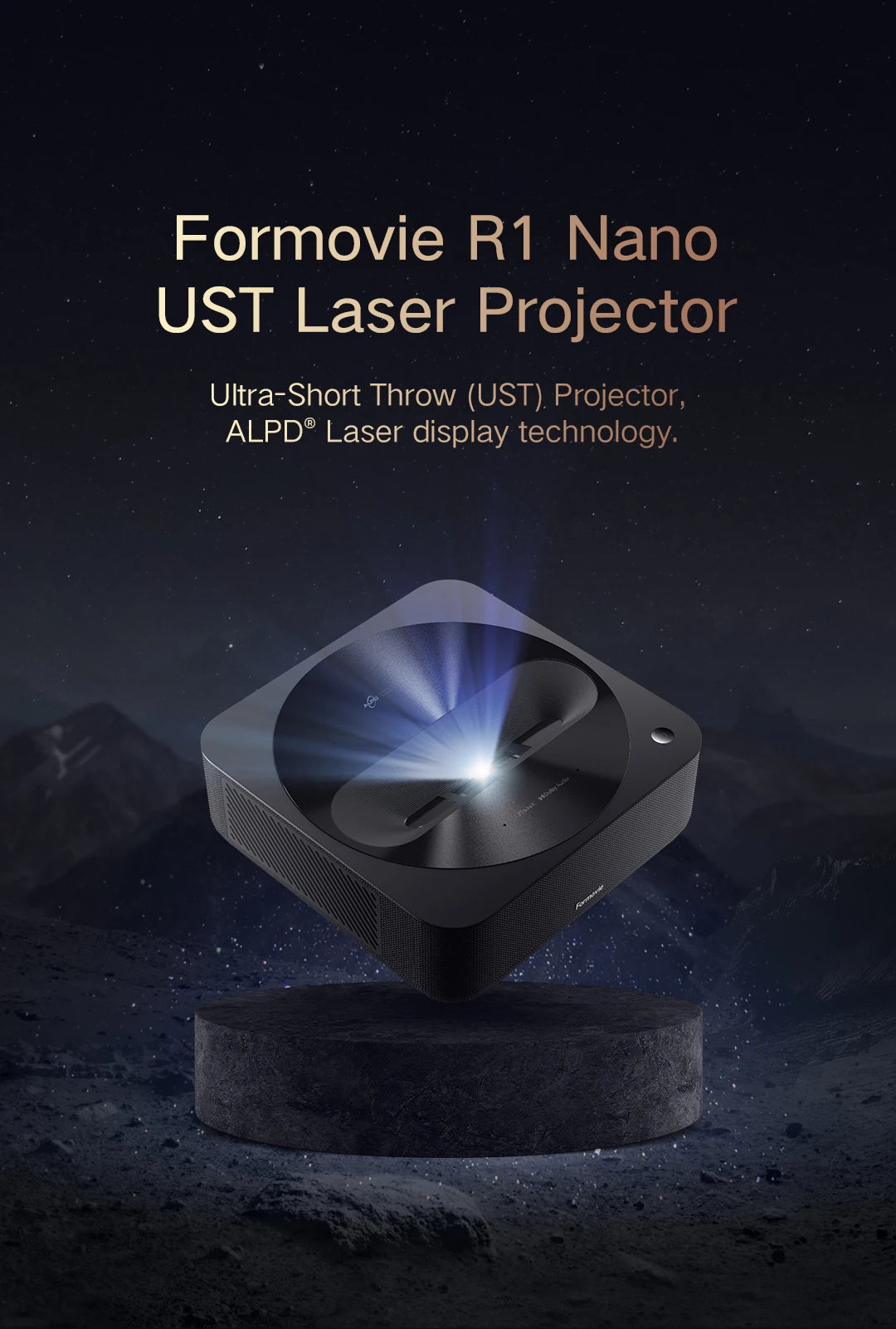 Vidéoprojecteur laser Fengmi R1 Nano – 4K support, 1200 lumens, ultra courte portée, Android TV