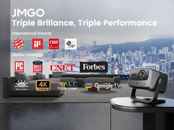 Vidéoprojecteur portable JMGO N1S Ultimate – 4K UHD, 3300 lumens, laser, auto-alignement