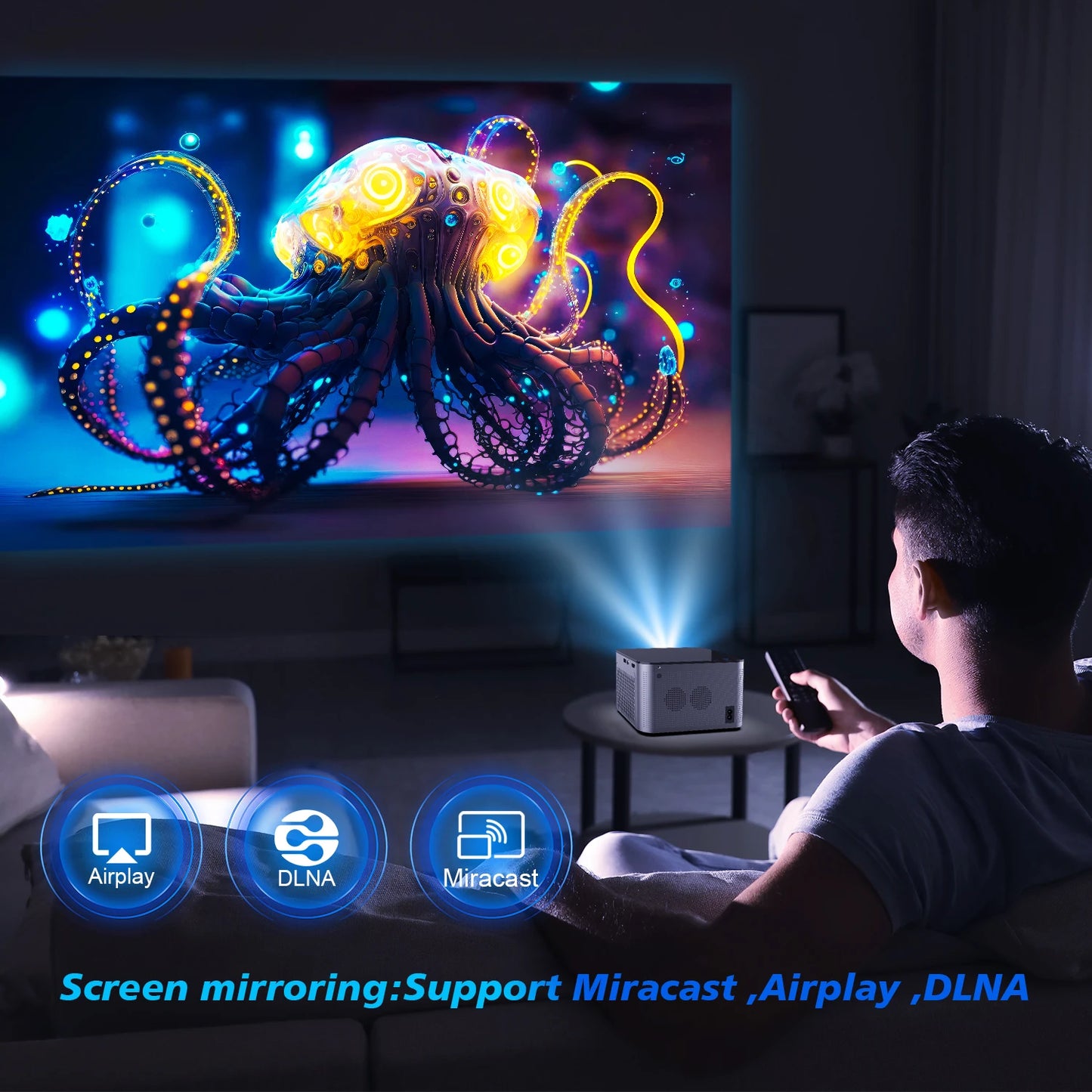 Vidéoprojecteur Magcubic HY350 Pro – Full HD 1080p, 4K support, 580 lumens, Android 11, auto focus, WiFi 6