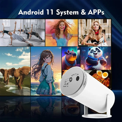 Vidéoprojecteur portable DITONG HY300 Plus – HD 720p, 4K support, 300 lumens, Android, WiFi, LED