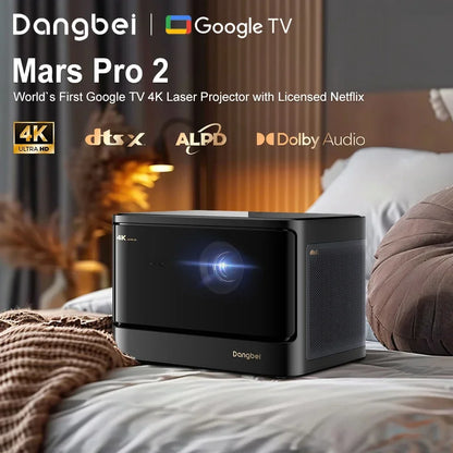 Vidéoprojecteur laser Dangbei Mars Pro 2 – 4K, 2450 lumens, Netflix intégré, smart TV