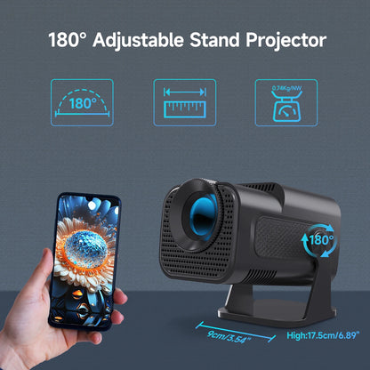 Vidéoprojecteur portable Magcubic HY320 – HD 720p, 4K support, 300 lumens, Android 11, WiFi 6, Bluetooth