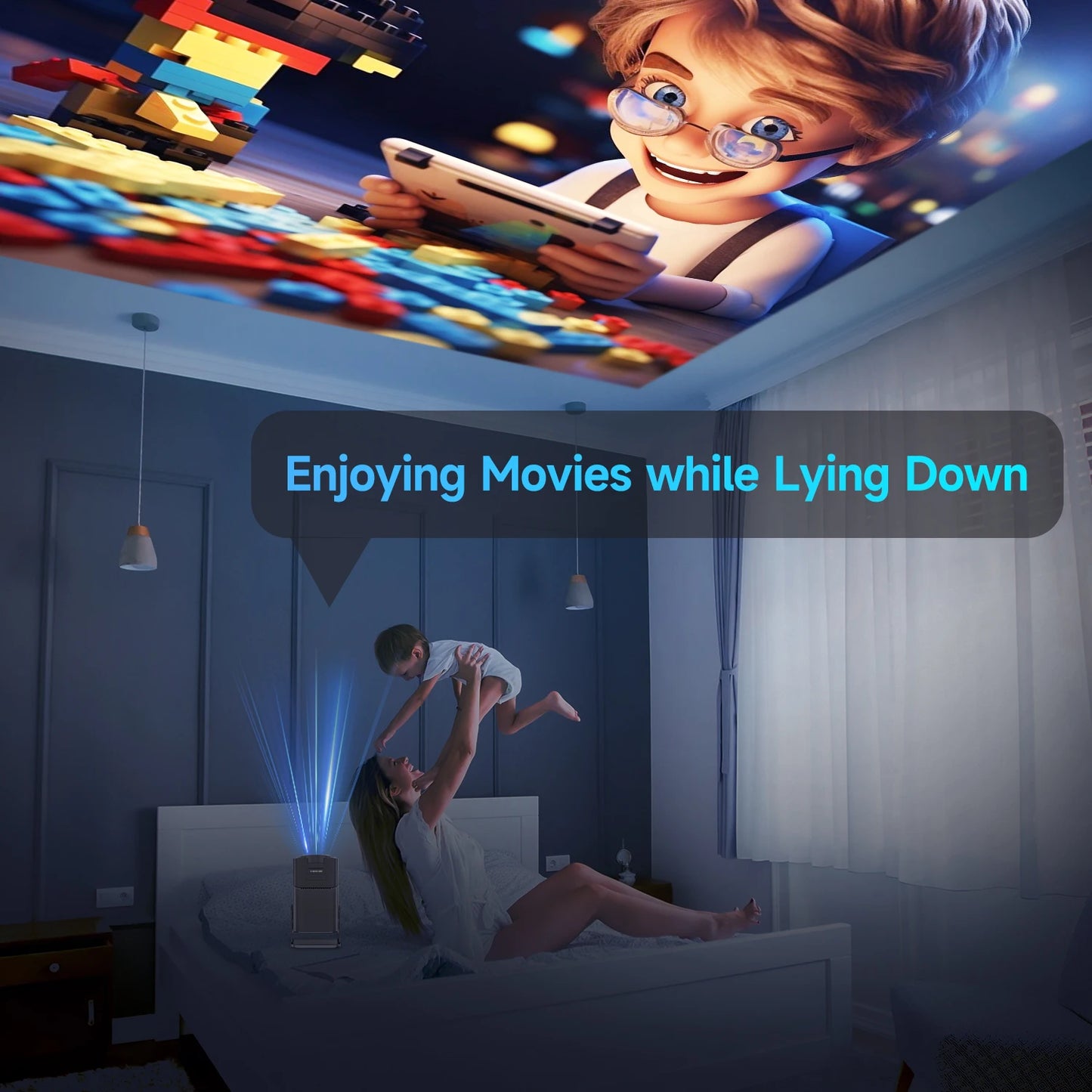 Vidéoprojecteur portable Magcubic HY320 – HD 720p, 4K support, 300 lumens, Android 11, WiFi 6, Bluetooth