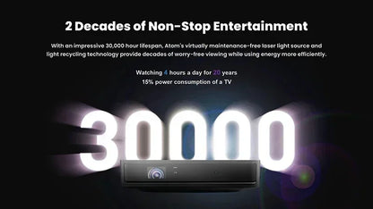Vidéoprojecteur laser portable Dangbei Atom – Full HD 1080p, 1200 lumens, Google TV, ALPD, Dolby Audio