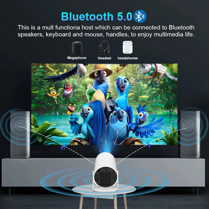 Vidéoprojecteur portable DITONG HY300 Plus – HD 720p, 4K support, 300 lumens, Android, WiFi, LED