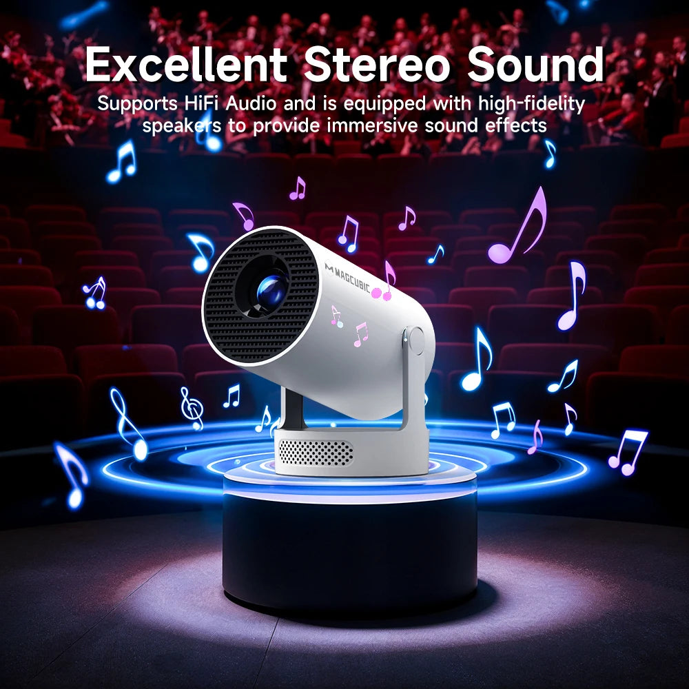 Vidéoprojecteur portable Magcubic HY300 Pro+ – HD 720p, 4K support, 260 lumens, Android 11, WiFi 6, Bluetooth