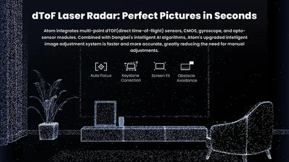 Vidéoprojecteur laser portable Dangbei Atom – Full HD 1080p, 1200 lumens, Google TV, ALPD, Dolby Audio